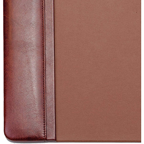 Dacasso Leather Side-Rail Desk Pad Rectangular - 25.2" Width x 17.25000" Depth - Felt Mocha Backing - Leather - Mocha - 1 Each (P3002)