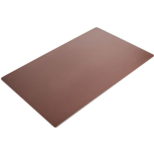 Dacasso Leather Desk Mat Rectangular - 30" Width x 19" Depth - Felt Backing - Leather - Chocolate Brown - 1 Each (P3418)