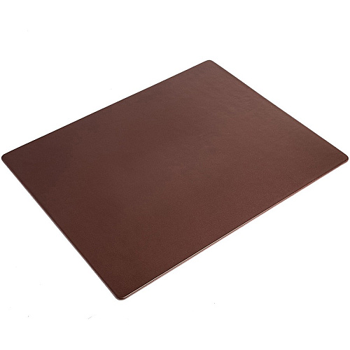 Dacasso Leather Desk Mat Rectangular - 24" Width x 19" Depth - Felt Backing - Leather - Chocolate Brown - 1 Each (P3419)