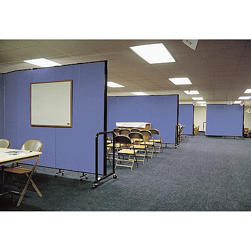 Screenflex Portable Room Dividers 72" Height x 20.4 ft Length - Black Metal Frame - Polyester - Stone - 1 Each (CFSL6011DG)