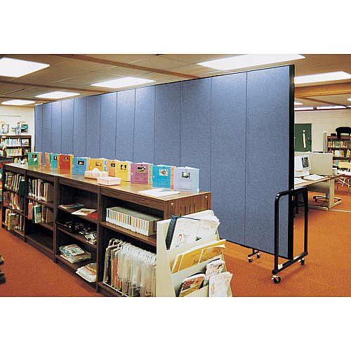 Screenflex Portable Room Dividers 72" Height x 24.1 ft Length - Black Metal Frame - Polyester - Stone - 1 Each (CFSL6013DG)