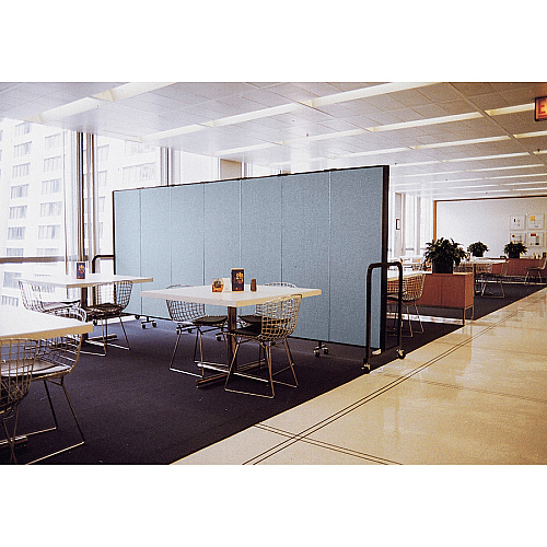 Screenflex Portable Room Dividers 72" Height x 13.1 ft Length - Black Metal Frame - Polyester - Stone - 1 Each (CFSL607DG)