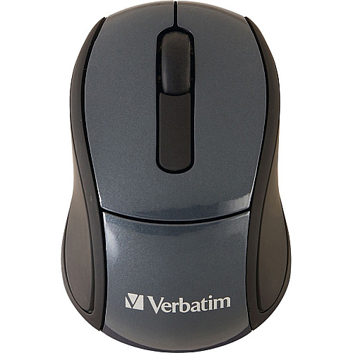 Verbatim Wireless Mini Travel Optical Mouse - Graphite Optical - Wireless - Radio Frequency - Graphite - USB - 1600 dpi - Scroll Wheel - 3 Button(s) - 1 Each (97470)