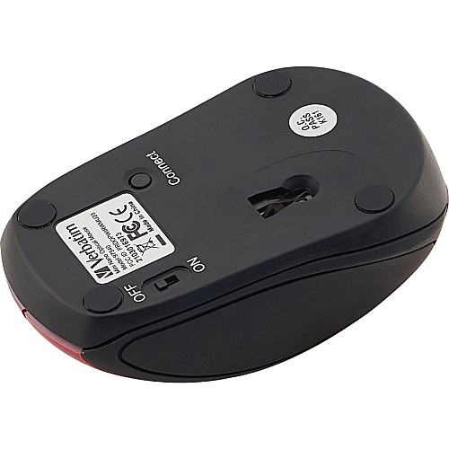 Verbatim Wireless Mini Travel Optical Mouse - Red Optical - Wireless - Radio Frequency - Red - USB - 1600 dpi - Scroll Wheel - 3 Button(s) - 1 Each (97540)
