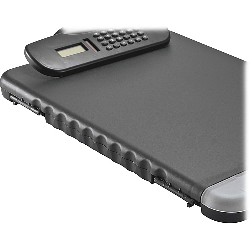 Officemate Slim Clipboard Storage Box with Calculator 10" x 14 1/2" Sheet Size - 1 Each (83306)