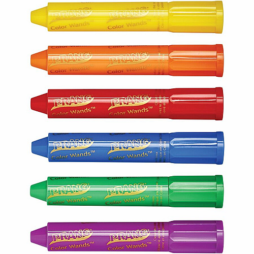 Prang Washable Color Wands Red, Orange, Yellow, Green, Blue, Purple - 6 / Set (47878)
