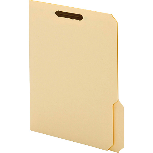 Pendaflex 1/3 Tab Cut Letter Recycled Top Tab File Folder 8 1/2" x 11" - 3/4" Expansion - 2 x Prong K Style Fastener(s) - 2" for Folder - Top Tab Location - Assorted Tab Position - 11 pt. - Manila - Manila - Acid-free, Archival-safe, Reinforced  (24537AM)