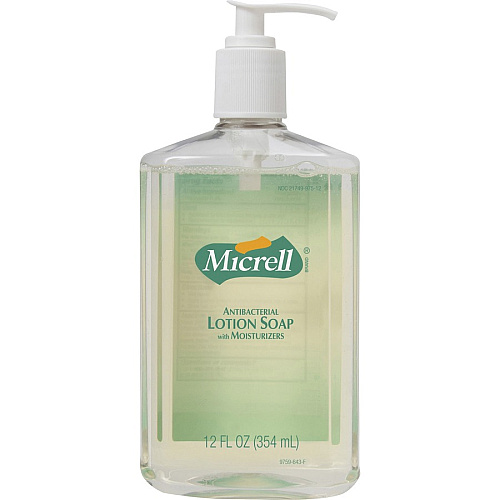 Micrell Antibacterial Lotion Soap 12 fl oz - Pump Bottle Dispenser - Kill Germs - Hand - Antibacterial - Orange - Fast Acting, Bio-based, Non-irritating, Triclosan-free - 12 / Carton (975912)