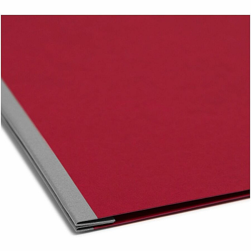 Smead Letter Recycled Fastener Folder 3" Folder Capacity - 8 1/2" x 11" - 3" Expansion - 1 Fastener(s) - 25 pt. - Pressboard - Bright Red - Metal Compressor, Hinged - 100% Paper Recycled - 1 Each (81251)
