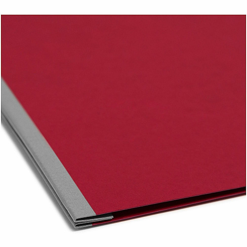 Smead Letter Recycled Fastener Folder 3" Folder Capacity - 8 1/2" x 11" - 3" Expansion - 1 Fastener(s) - 25 pt. - Pressboard - Bright Red - Metal Compressor, Hinged - 100% Paper Recycled - 1 Each (81251)