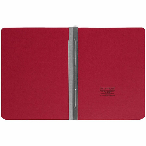 Smead Letter Recycled Fastener Folder 3" Folder Capacity - 8 1/2" x 11" - 3" Expansion - 1 Fastener(s) - 25 pt. - Pressboard - Bright Red - Metal Compressor, Hinged - 100% Paper Recycled - 1 Each (81251)