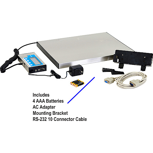 Brecknell Portable Shipping Scale 400 lb / 181 kg Maximum Weight Capacity - White (LPS400)