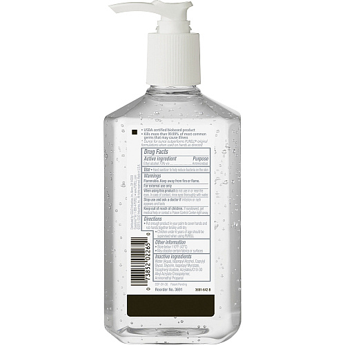 PURELL&reg; Hand Sanitizer Gel Fragrance-free Scent - 12 fl oz - Pump Bottle Dispenser - Kill Germs - Clear - 1 Each (369112)