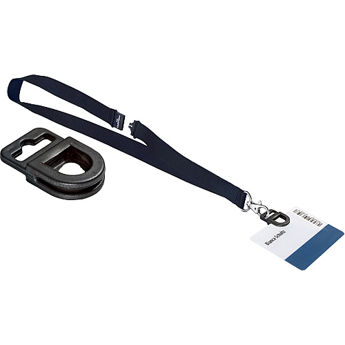 DURABLE Tension Fit ID Gripper Necklace Black - 10 / Box (818701)