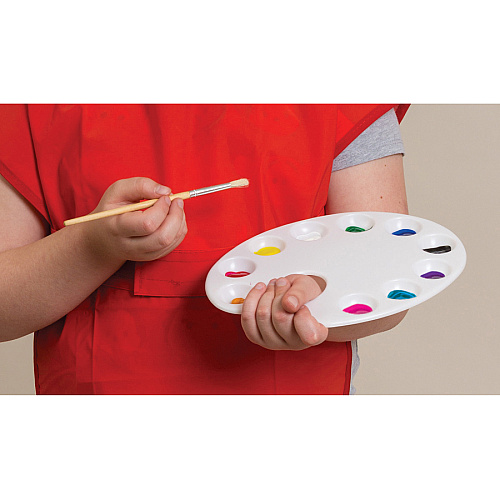 Creativity Street Palette Shaped Plastic Paint Trays White - Plastic - 10 / Pack (5923)
