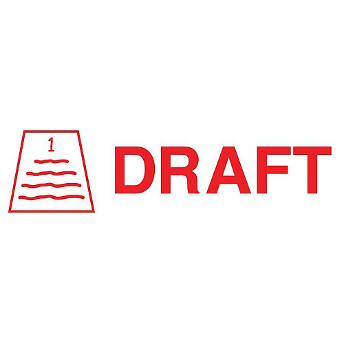 COSCO Shutter Stamp Message Stamp - DRAFT - 0.50" Impression Width - 20000 Impression(s) - Red - Rubber, Plastic - 1 Each (035585)