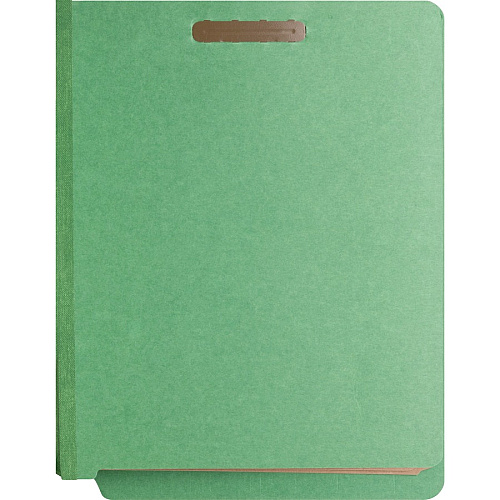 Nature Saver Letter Recycled Classification Folder 8 1/2" x 11" - End Tab Location - 2 Divider(s) - 25 pt. - Fiberboard - Green - 100% Recycled - 10 / Box (SP17373)