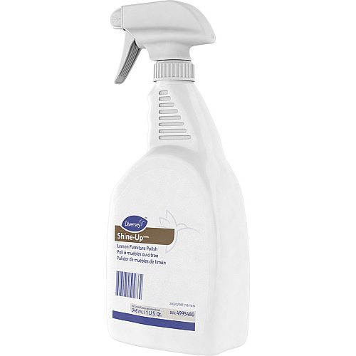 Diversey Shine-Up Lemon Furniture Polish Ready-To-Use Spray - 32 fl oz (1 quart) - Lemon Scent - 1 Each - White (4995480)