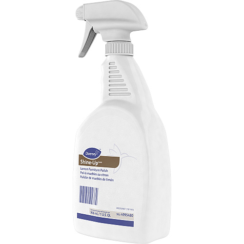 Diversey Shine-Up Lemon Furniture Polish Ready-To-Use Spray - 32 fl oz (1 quart) - Lemon Scent - 1 Each - White (4995480)