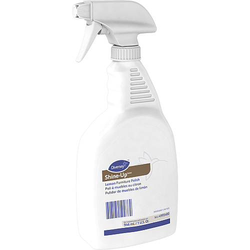 Diversey Shine-Up Lemon Furniture Polish Ready-To-Use Spray - 32 fl oz (1 quart) - Lemon Scent - 1 Each - White (4995480)