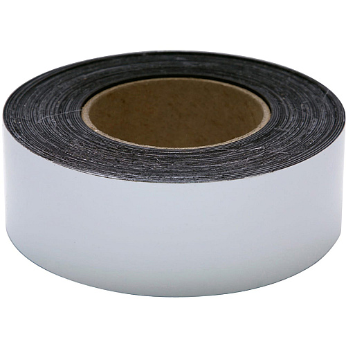 Baumgartens Zeus Magnetic Labeling Tape 16.67 yd Length x 2" Width - White - Magnet - Damage Resistant - For Labeling, Shelf Labeling, Presentation, List, Cabinet, Metal Surface Roll - 1 Roll (66152)