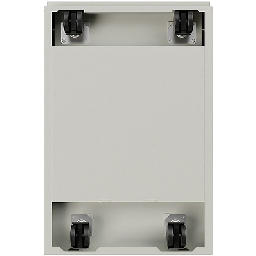 Lorell 20" Box/Box/File Mobile File Cabinet with Full-Width Pull 15" Width x 20" Depth x 27.8" Height - Letter - Security Lock, Recessed Handle, Ball-bearing Suspension - Light Gray - Steel - Recycled (LLR49522)