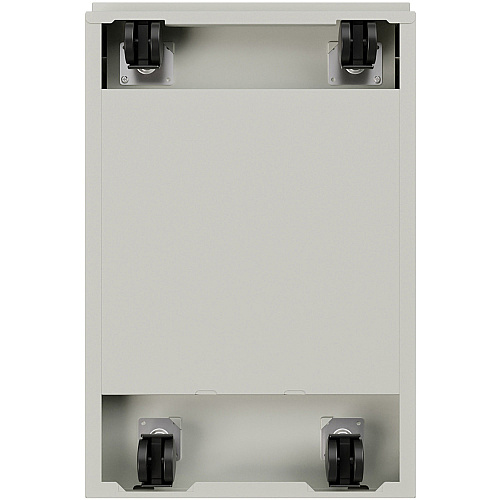 Lorell 20" File/File Mobile File Cabinet with Full-Width Pull 15" Width x 20" Depth x 27.8" Height - Letter - Ball-bearing Suspension, Recessed Handle, Security Lock - Light Gray - Steel - Recycled (LLR49525)