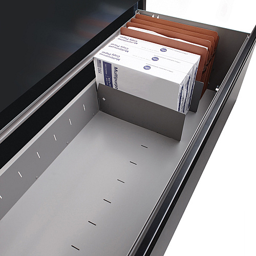Lorell Lateral File Divider Kit 12.40" Width x 5" Height - Metal - Gray - 10 / Box (LLR60564)