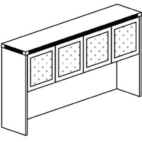 Safco Aberdeen AHG72 Hutch 39.1" Length x 72" Width x 15" Depth - 4 x Door(s) - Durable - Mocha - Assembly Required - 1 Each (AHG72LDC)