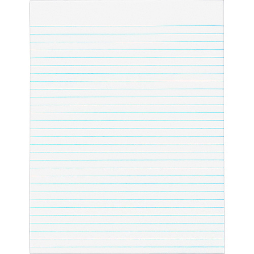 Business Source Glued Top Ruled Memo Pads - Letter 50 Sheets - Glue - Wide Ruled Front Ruling - 16 lb Basis Weight - Letter - 8 1/2" x 11" Sheet Size - White Paper - 1 Dozen (BSN50552)