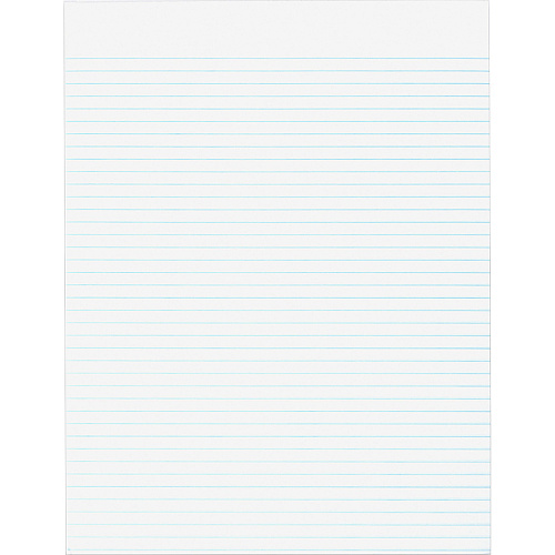 Business Source Glued Top Ruled Memo Pads - Letter 50 Sheets - Glue - Narrow Ruled Front Ruling - 16 lb Basis Weight - Letter - 8 1/2" x 11" Sheet Size - White Paper - 1 Dozen (BSN50553)