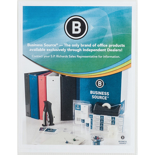 Business Source Full Sheet Top Load Poly Sheet Protectors 3.1 mil Thickness - For Letter 8 1/2" x 11" Sheet - Rectangular - Clear - Polypropylene - 50 / Box (BSN37519)