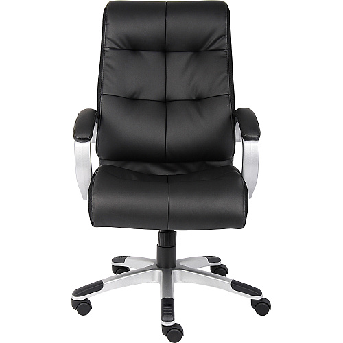 Lorell Classic Executive Office Chair Black Leather Seat - 5-star Base - Black - 1 Each (LLR62620)