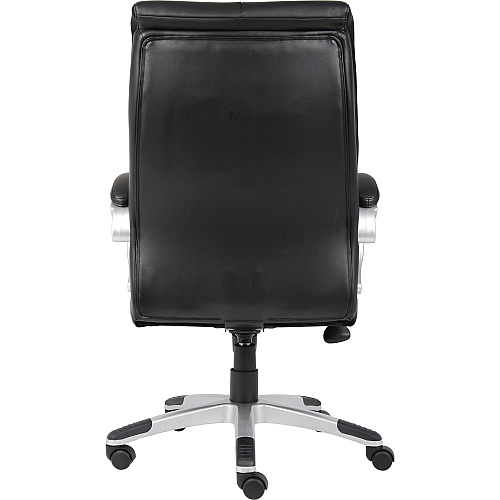 Lorell Classic Executive Office Chair Black Leather Seat - 5-star Base - Black - 1 Each (LLR62620)