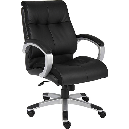 Lorell Low-back Executive Office Chair Black Seat Color - Leather Seat Material - 5-star Base - Black - 1 Each (LLR62622)