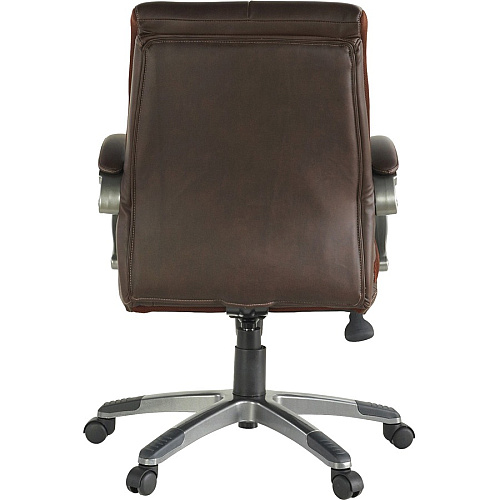 Lorell Low-back Executive Office Chair Brown Seat Color - Leather Seat Material - 5-star Base - Brown - 1 Each (LLR62623)