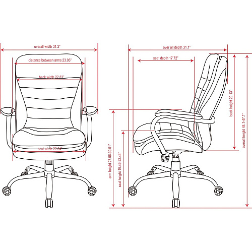 Lorell Big & Tall Double Cushion Executive High-Back Chair Black Seat Color - Leather Seat Material - Black Back Color - Leather Back Material - 5-star Base - Black - 1 Each (LLR62624)