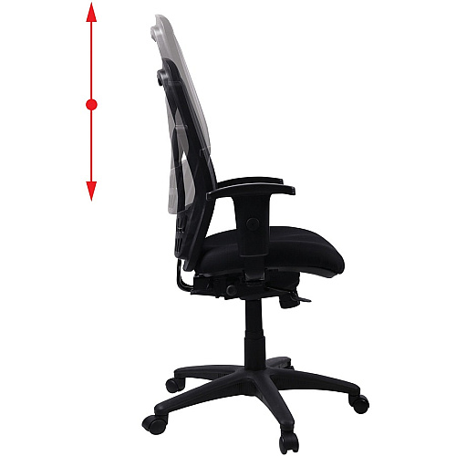 Lorell Executive Mesh High-back Swivel Chair Black Seat Color - Fabric Seat Material - Steel Frame Material - Black - 1 Each (LLR86205)