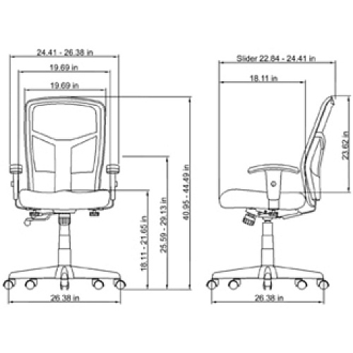 Lorell Executive Mesh High-back Swivel Chair Black Seat Color - Fabric Seat Material - Steel Frame Material - Black - 1 Each (LLR86205)