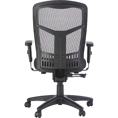Lorell Executive Mesh High-back Swivel Chair Black Seat Color - Fabric Seat Material - Steel Frame Material - Black - 1 Each (LLR86205)