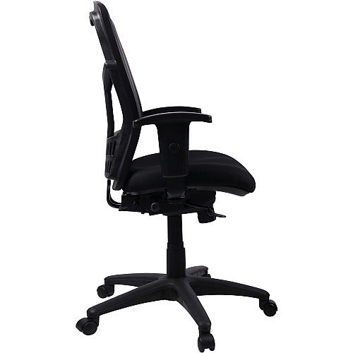 Lorell Executive Mesh High-back Swivel Chair Black Seat Color - Fabric Seat Material - Steel Frame Material - Black - 1 Each (LLR86205)