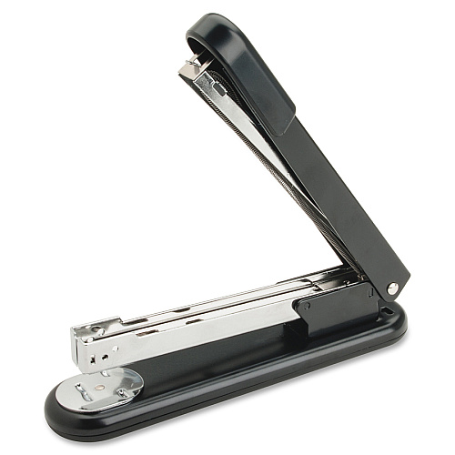 Business Source All-metal Full-strip Desktop Stapler Staples Upto 20 Sheet of 20lb Paper - Holds Upto 210 Staple - Full Strip - Staple Size: 0.25" - Black - Metal, Acrylonitrile Butadiene Styrene (ABS), Rubber - 1 Each (BSN62836)