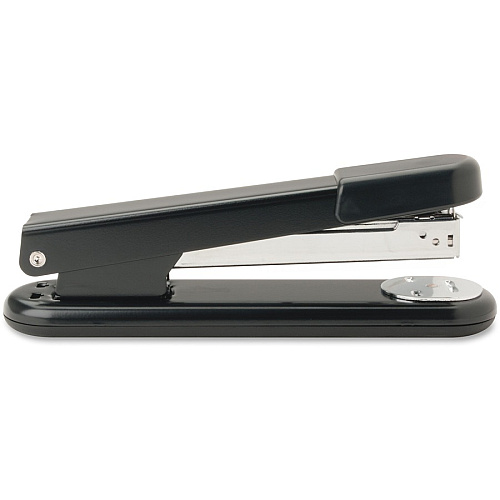 Business Source All-metal Full-strip Desktop Stapler Staples Upto 20 Sheet of 20lb Paper - Holds Upto 210 Staple - Full Strip - Staple Size: 0.25" - Black - Metal, Acrylonitrile Butadiene Styrene (ABS), Rubber - 1 Each (BSN62836)