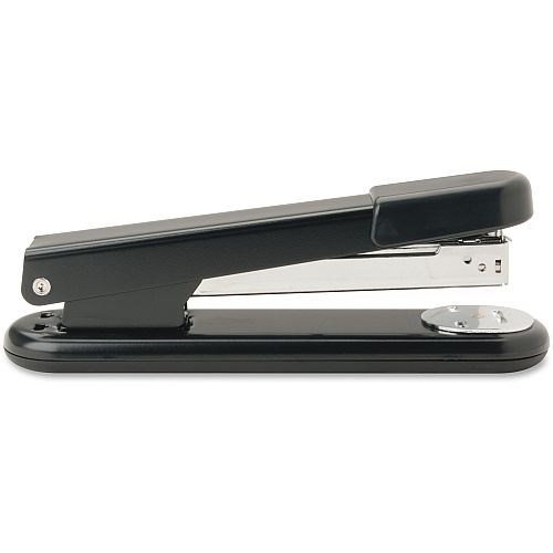 Business Source All-metal Full-strip Desktop Stapler Staples Upto 20 Sheet of 20lb Paper - Holds Upto 210 Staple - Full Strip - Staple Size: 0.25" - Black - Metal, Acrylonitrile Butadiene Styrene (ABS), Rubber - 1 Each (BSN62836)
