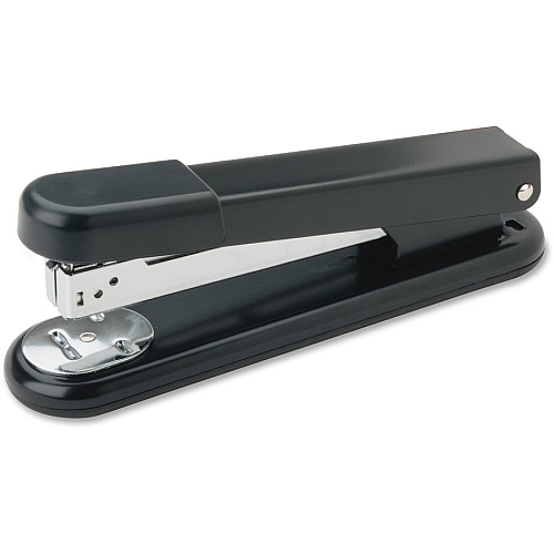 Business Source All-metal Full-strip Desktop Stapler Staples Upto 20 Sheet of 20lb Paper - Holds Upto 210 Staple - Full Strip - Staple Size: 0.25" - Black - Metal, Acrylonitrile Butadiene Styrene (ABS), Rubber - 1 Each (BSN62836)
