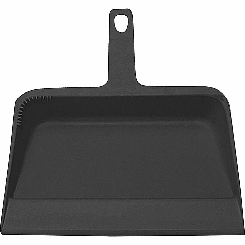 Genuine Joe Heavy-duty Plastic Dust Pan 12" Wide - Plastic - Black - 1 Each (GJO02406)