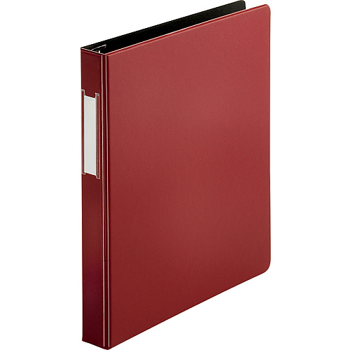 Business Source Slanted D-ring Binders 1" Binder Capacity - 3 Ring(s) - Fastener(s): D-Ring - Pocket(s): 2, Internal - Chipboard, Polypropylene - Burgundy - PVC-free, Non-stick, Spine Label, Gap-free Ring, Non-glare, Heavy Duty, Open and Closed (BSN33106)