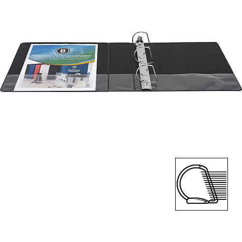 Business Source Slanted D-ring Binders 2" Binder Capacity - 3 Ring(s) - Fastener(s): D-Ring - Pocket(s): 2, Internal - Chipboard, Polypropylene - Blue - PVC-free, Non-stick, Spine Label, Gap-free Ring, Non-glare, Heavy Duty, Open and Closed Tri (BSN33111)