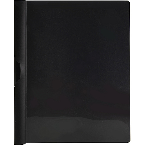 Business Source Letter Report Cover 8 1/2" x 11" - 30 Sheets Capacity - Vinyl - Black - 1 Each (BSN78495)