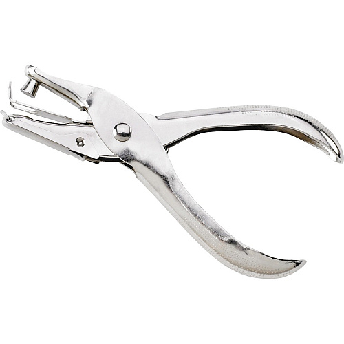 Business Source 1/4" Round Ticket Punch 1 Punch Head(s) - 1/4" Punch Size - Round Shape - Silver (BSN62895)